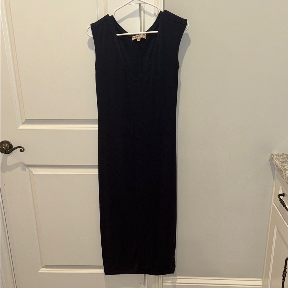Casual Navy Capsleeve Dress